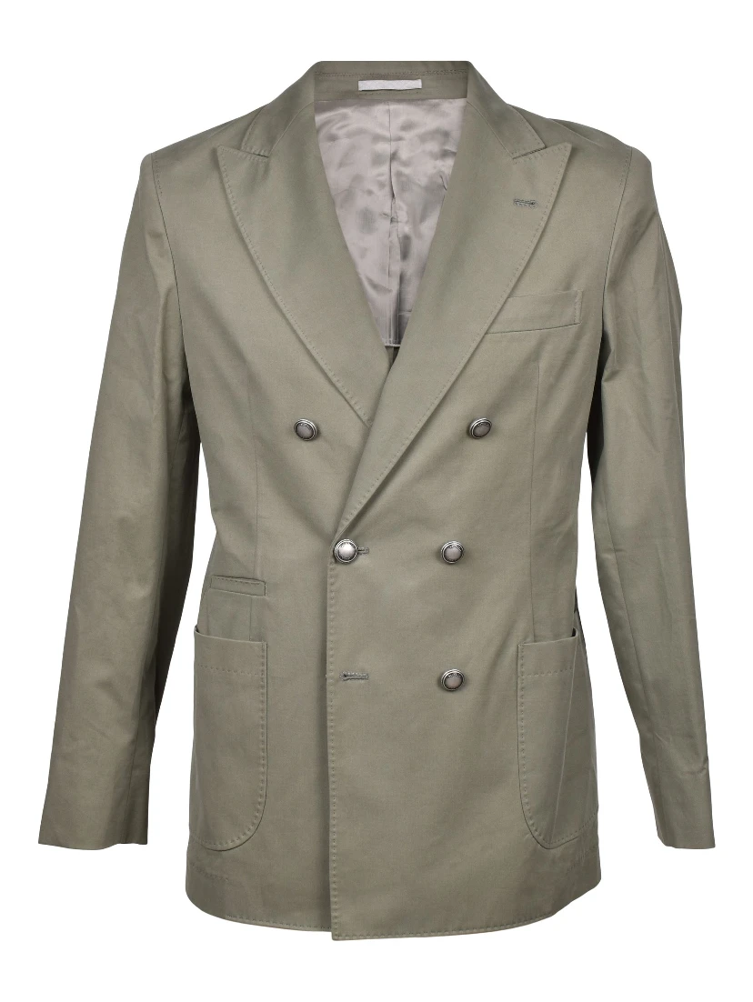 Green Cotton Blazer