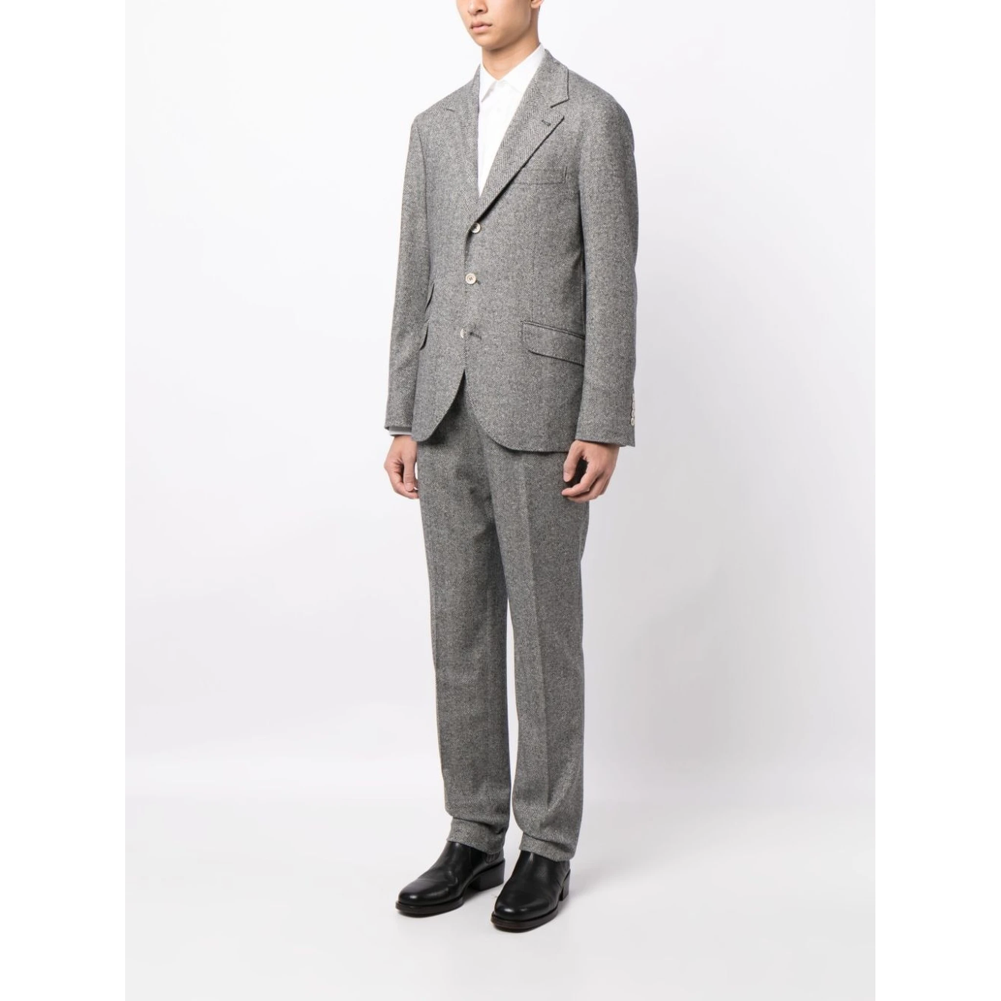 Gray Wool Two-Piece Suit