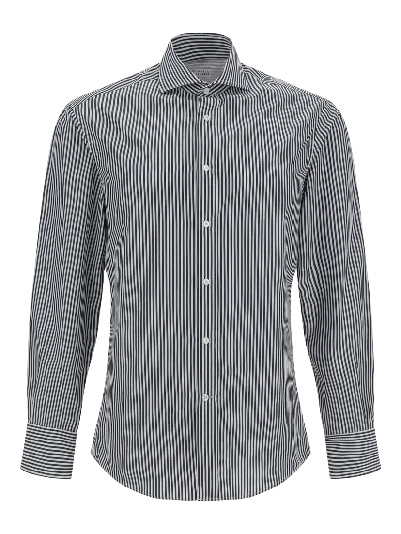 Bicolor Cotton Pattern Shirt