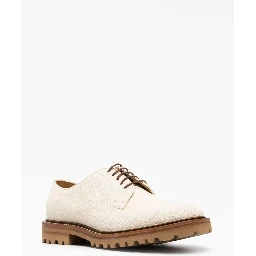 Beige Leather Oxfords And Derbies