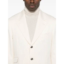 Beige Cotton Two-Piece Suit