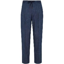 Blue Cotton Pants