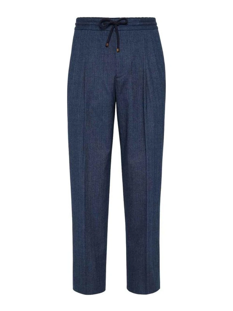 Blue Cotton Pants