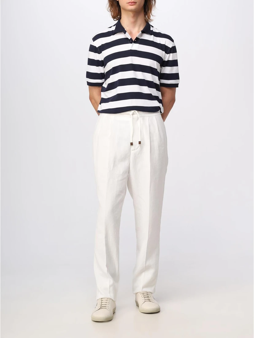 Beige Linen Casual Pants