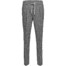 Gray Wool Casual Pants