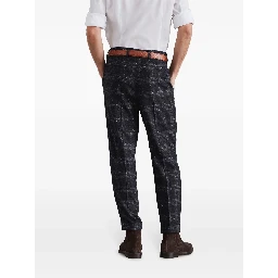 Gray Silk Casual Pants