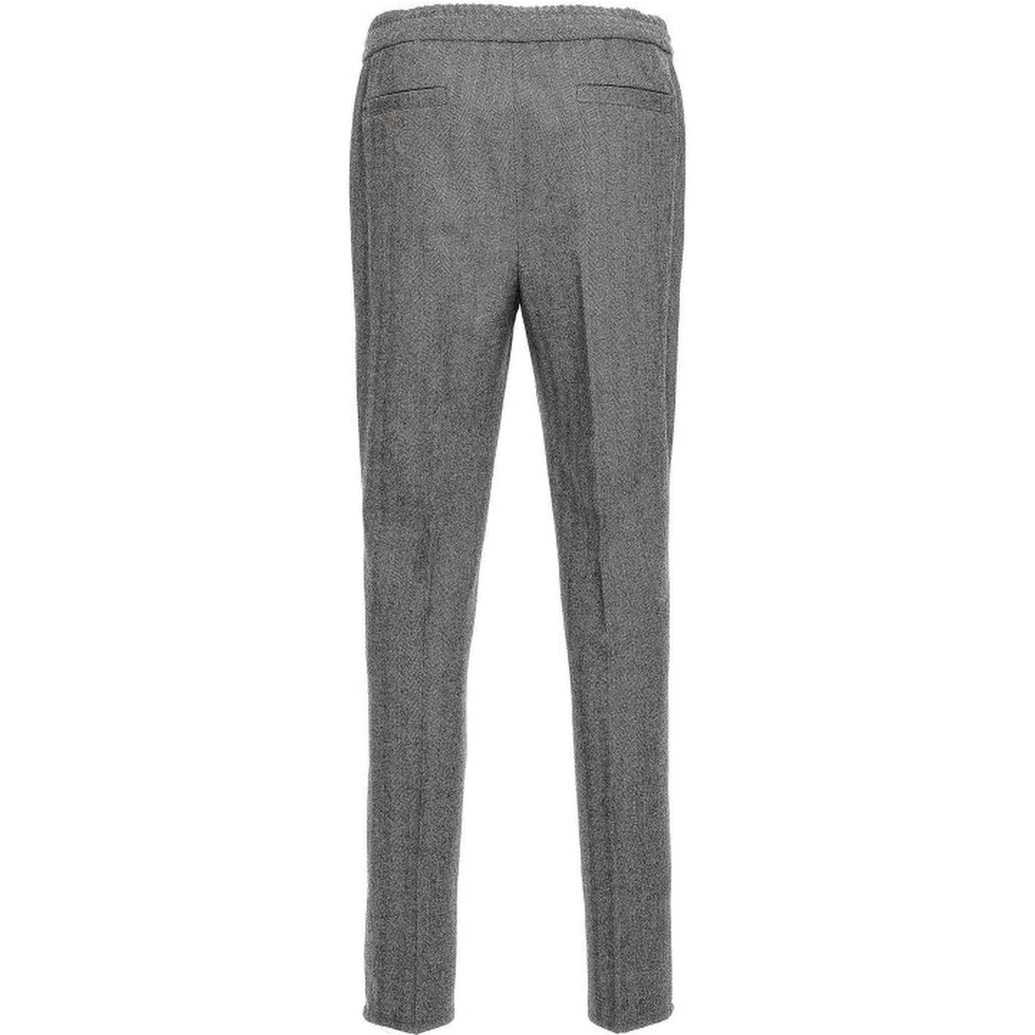Gray Wool Casual Pants