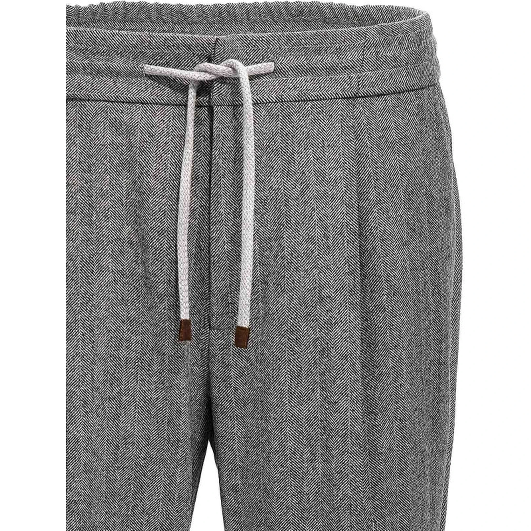 Gray Wool Casual Pants