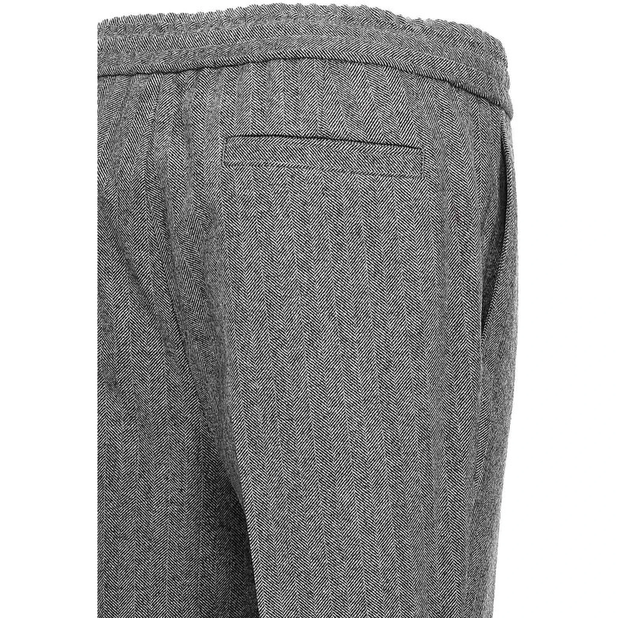 Gray Wool Casual Pants