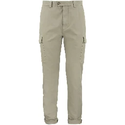 Bicolor Cotton Cargo Pants