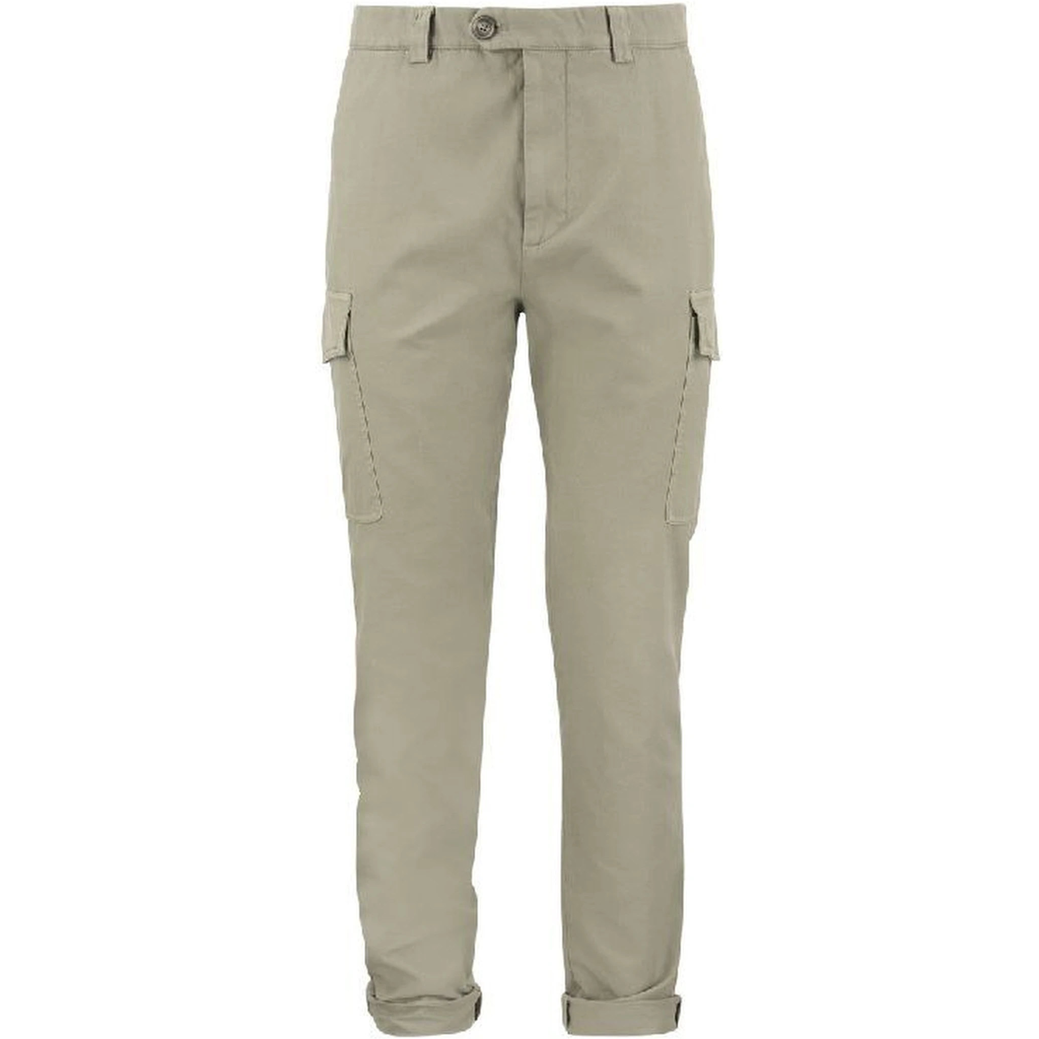 Bicolor Cotton Cargo Pants