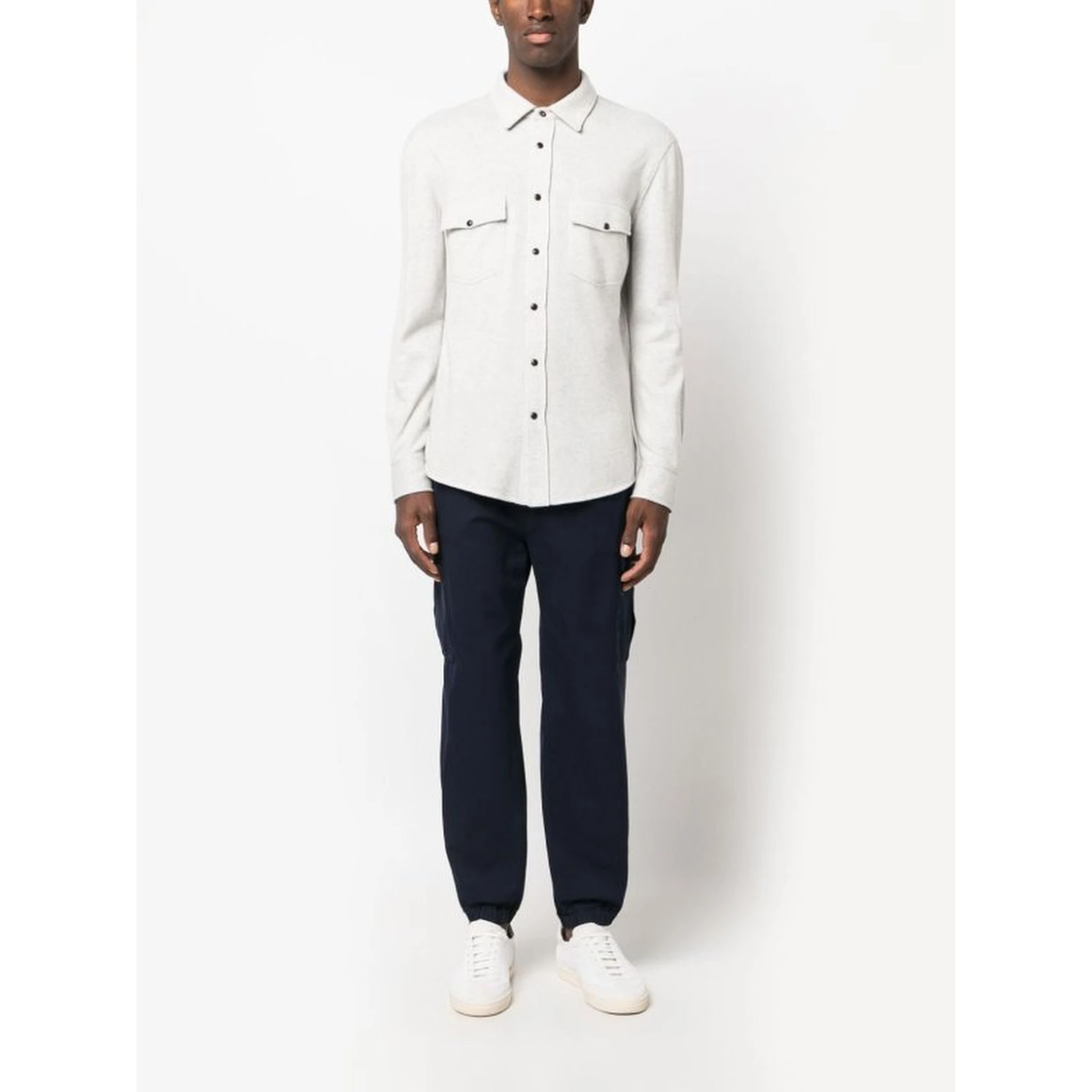 Blue Cotton Cargo Pants