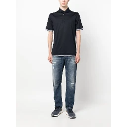 Gray Cotton Straight-Leg Jeans