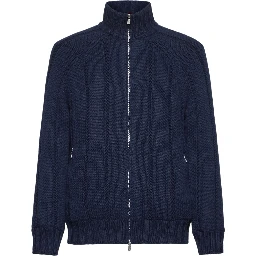 Blue Cashmere Jackets And Coat