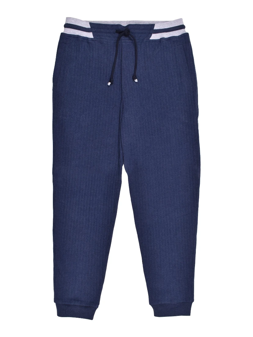 Blue Cotton Joggers (Workout Pants)