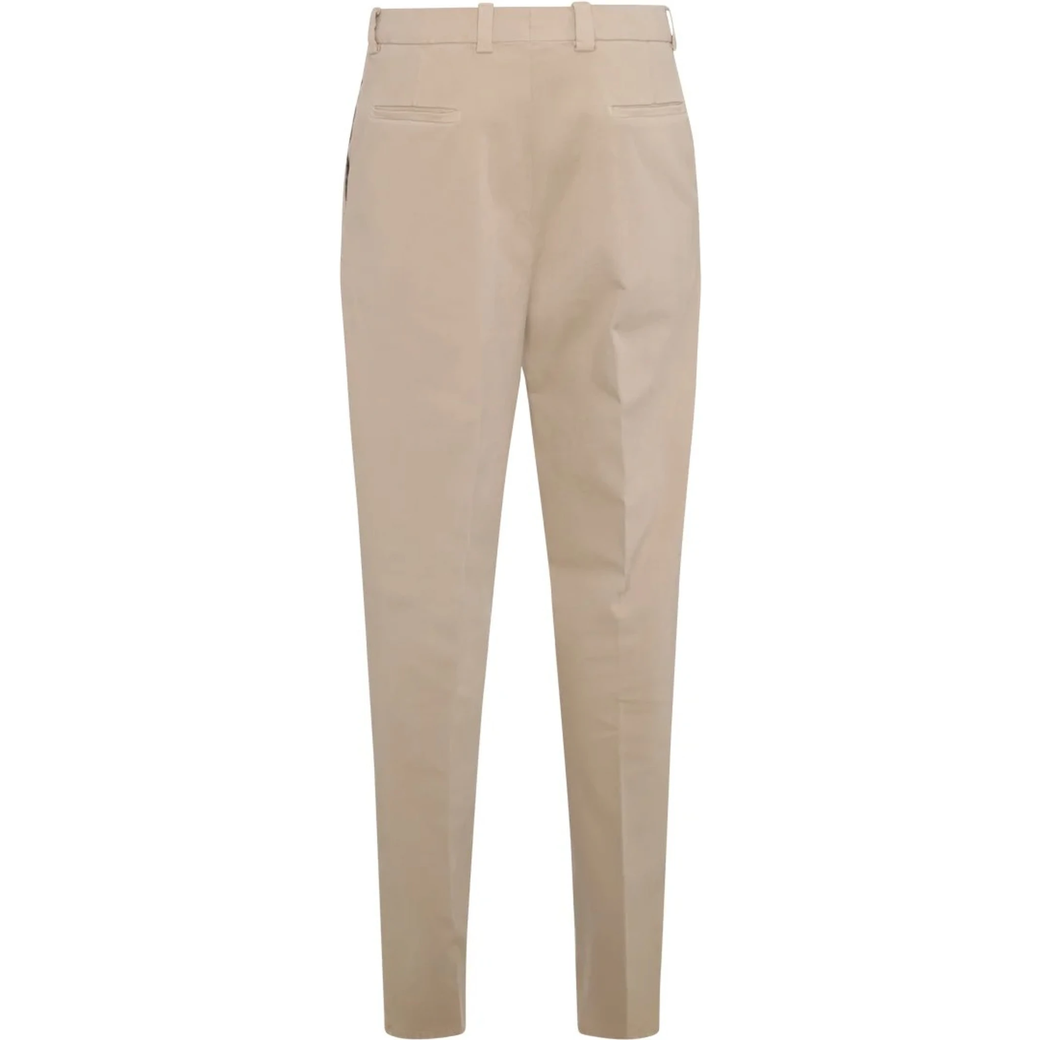 Brown Cotton Casual Pants