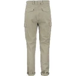Bicolor Cotton Cargo Pants