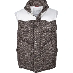 Brown Wool Sleveless Jacket