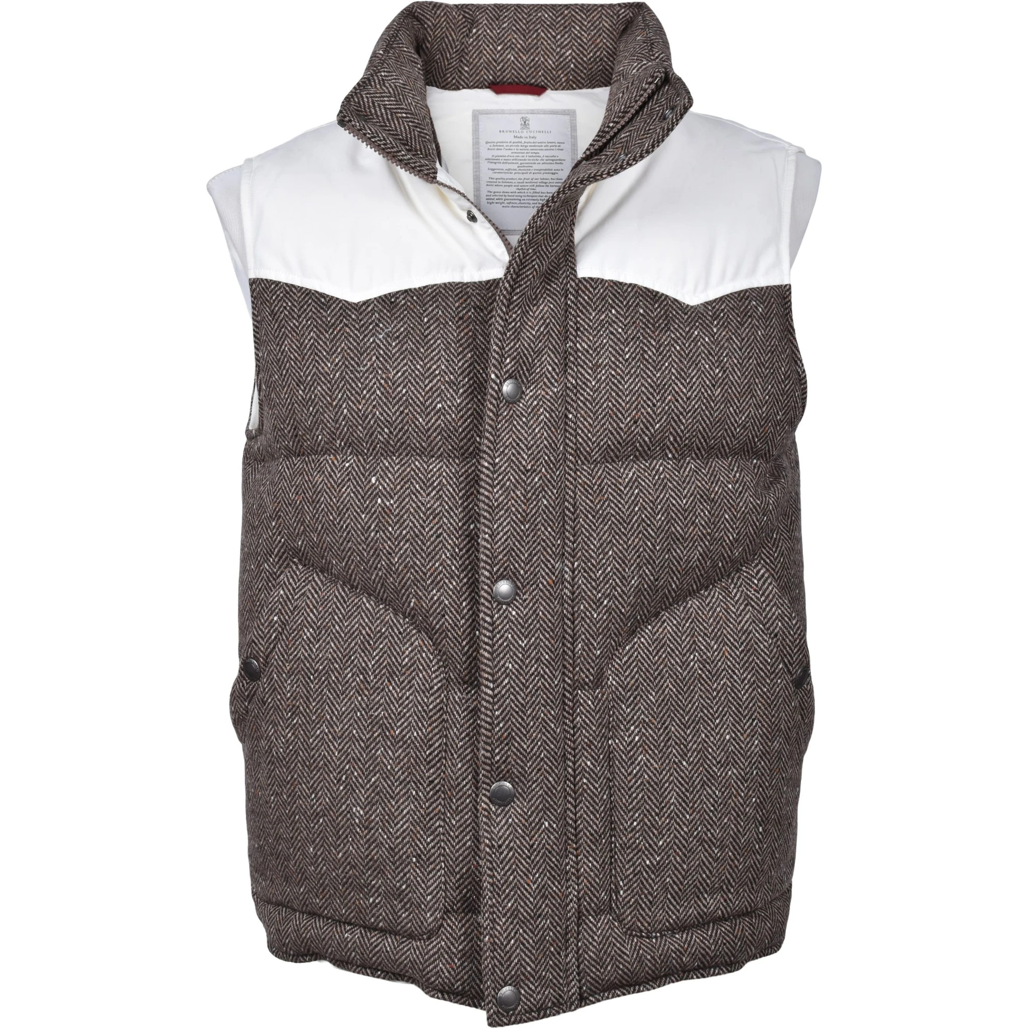 Brown Wool Sleveless Jacket