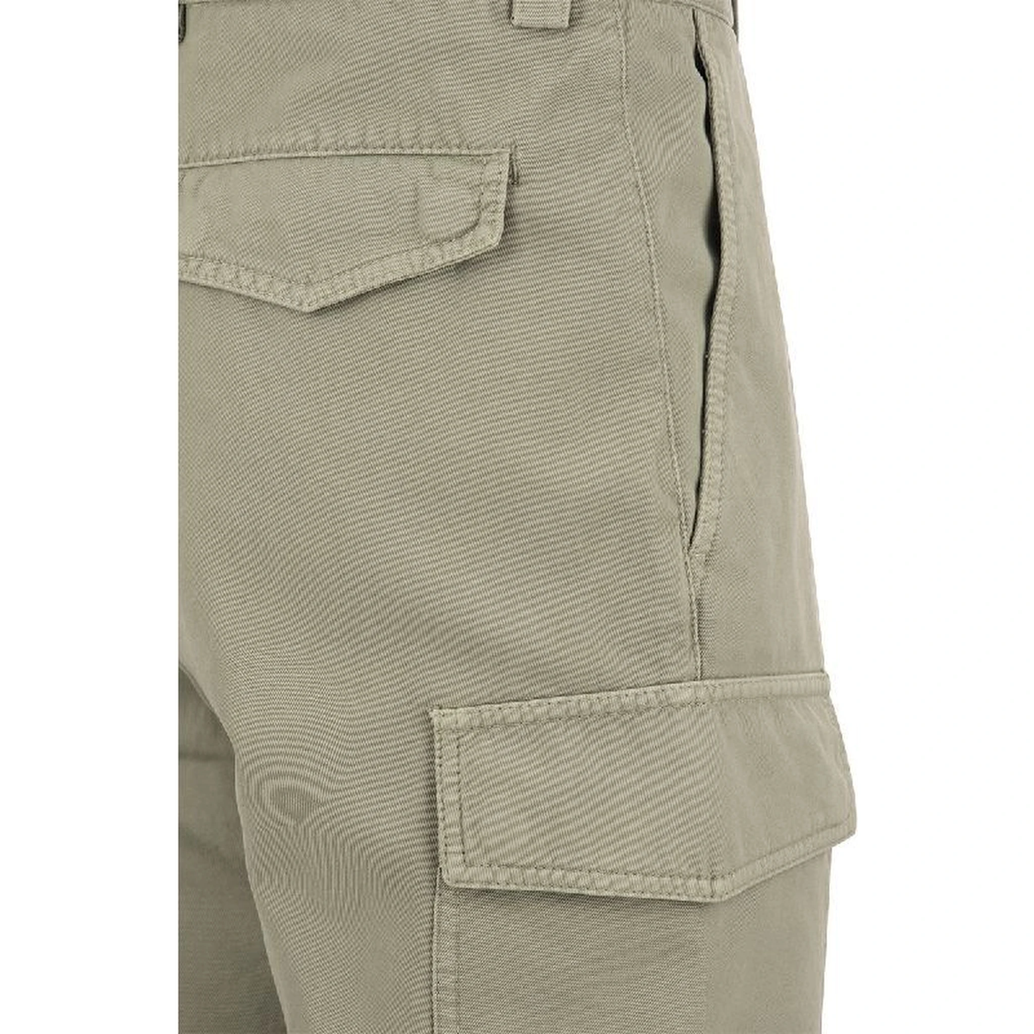 Bicolor Cotton Cargo Pants