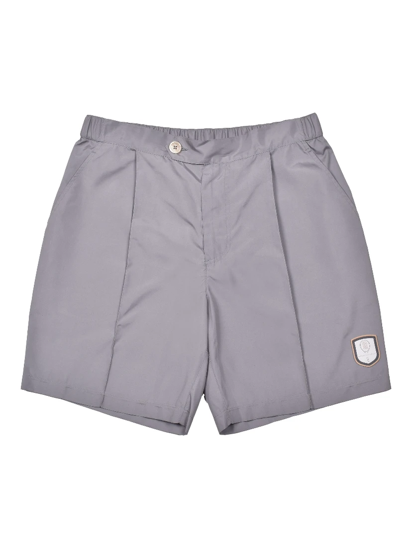 Gray Polyester Shorts