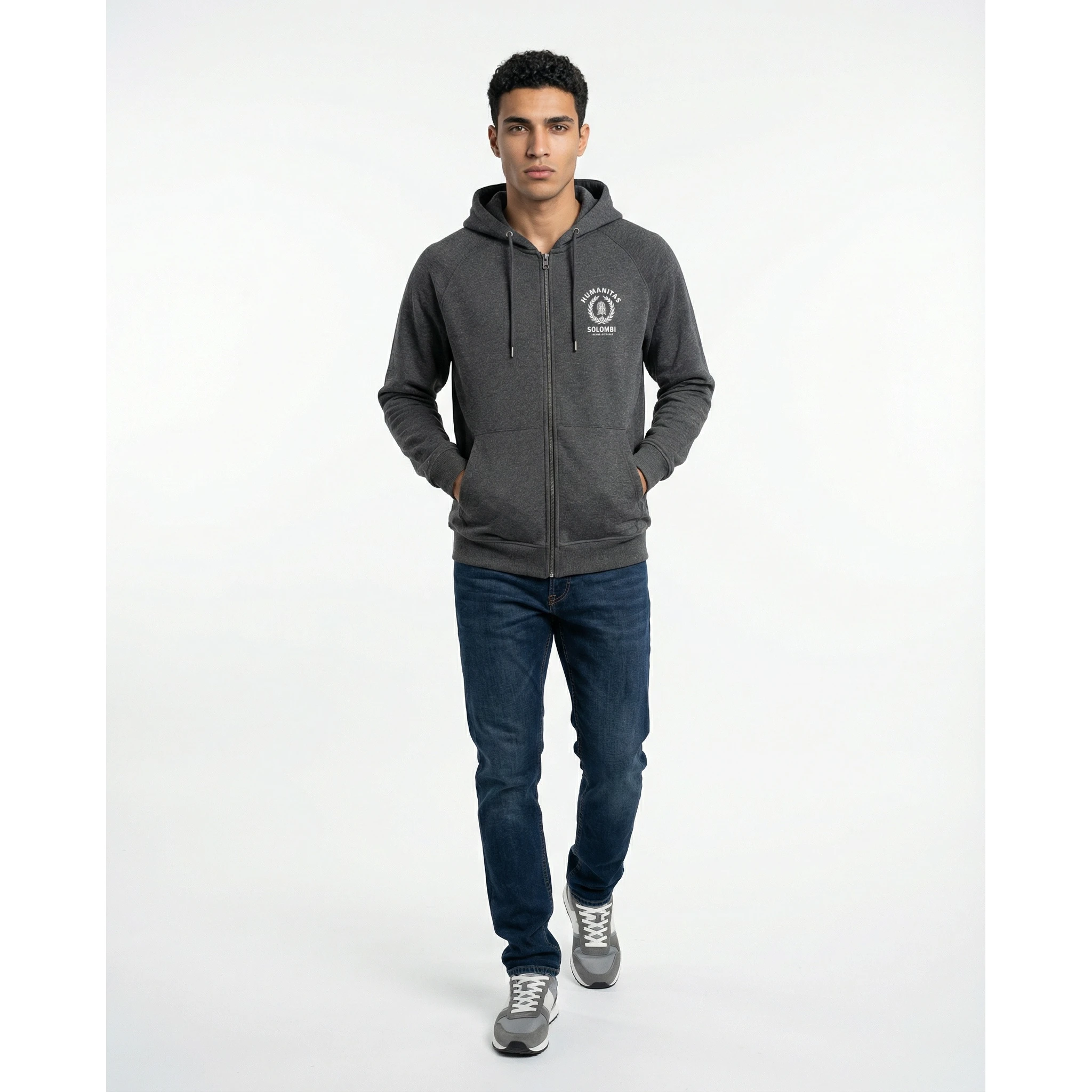 سويت شيرت قطني رمادي