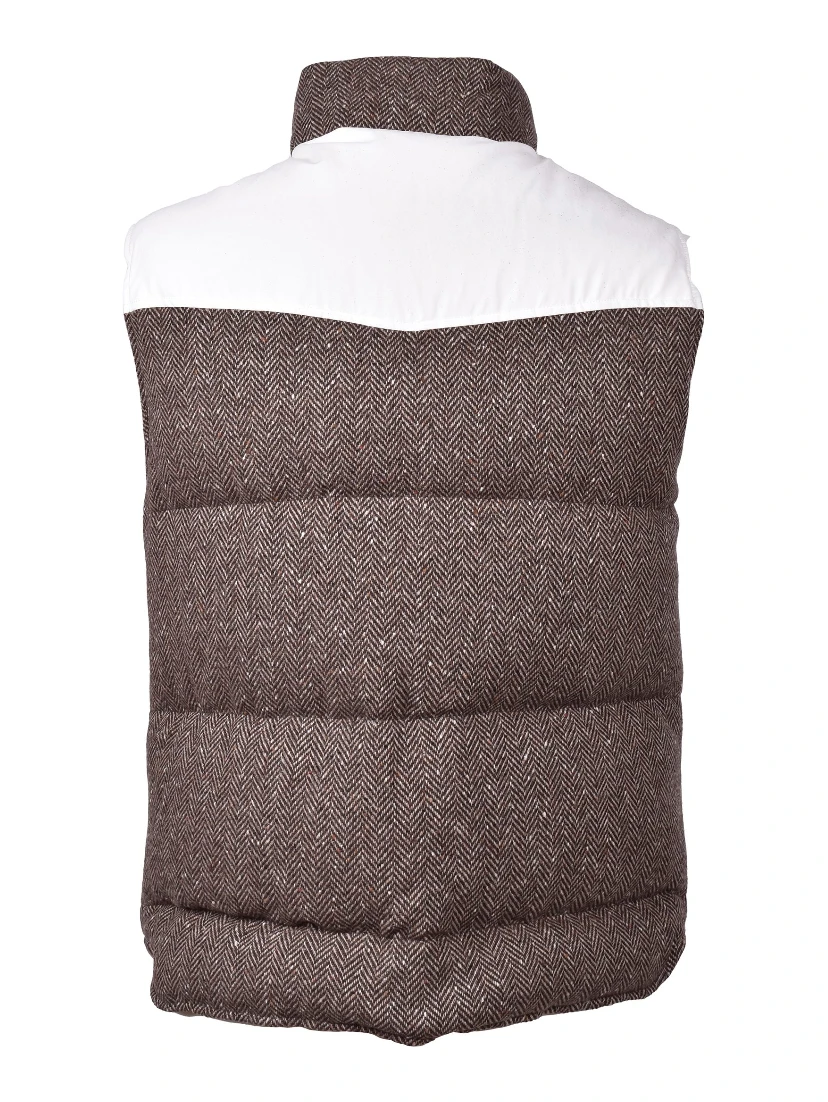 Brown Wool Sleveless Jacket