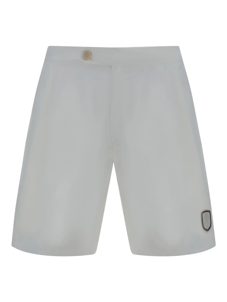 White Polyester Shorts