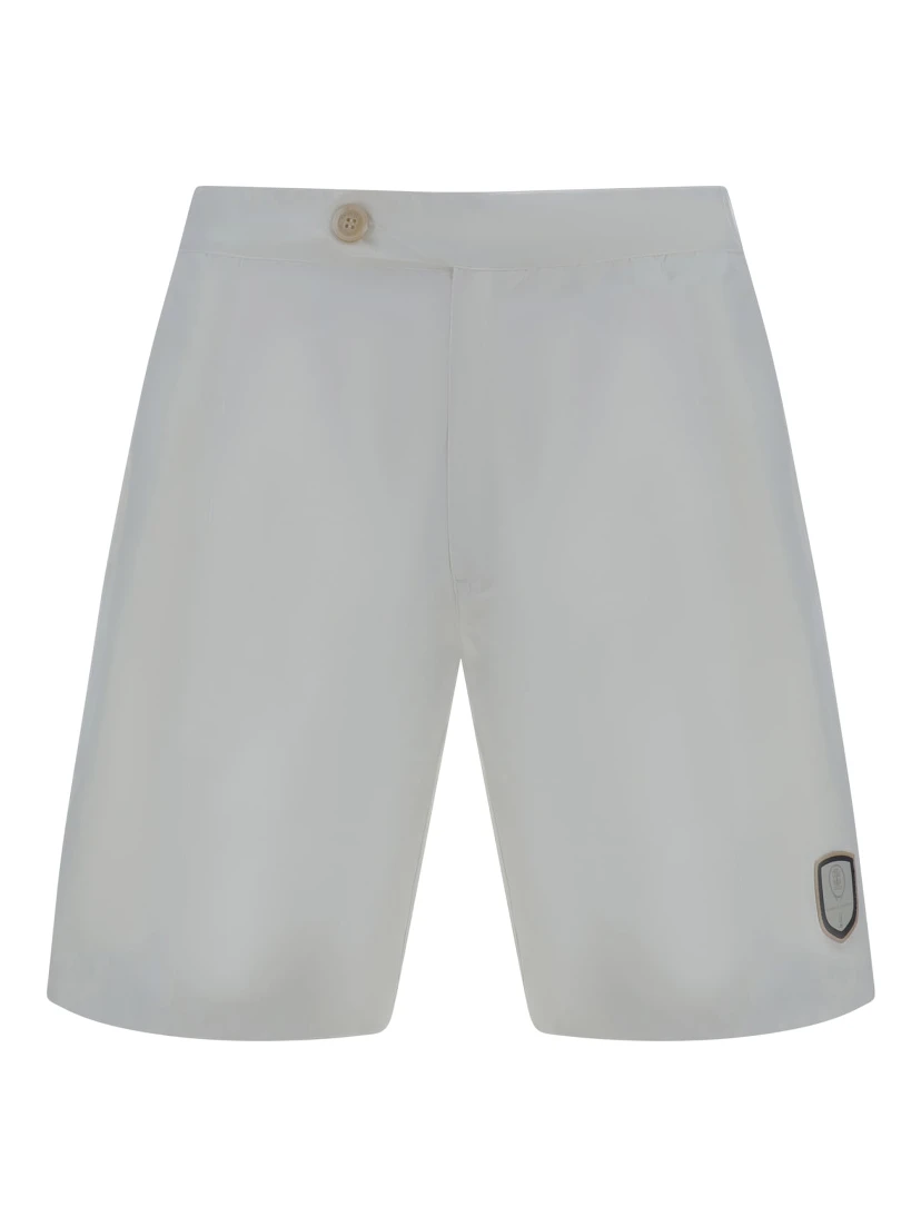 White Polyester Shorts