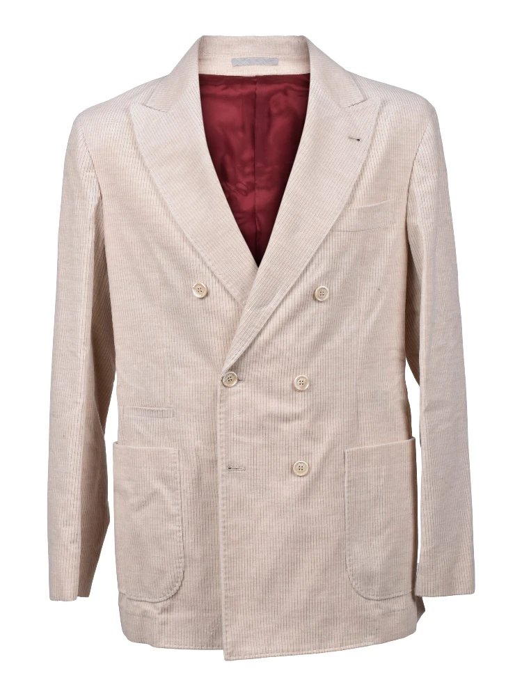Beige Cotton Blazer