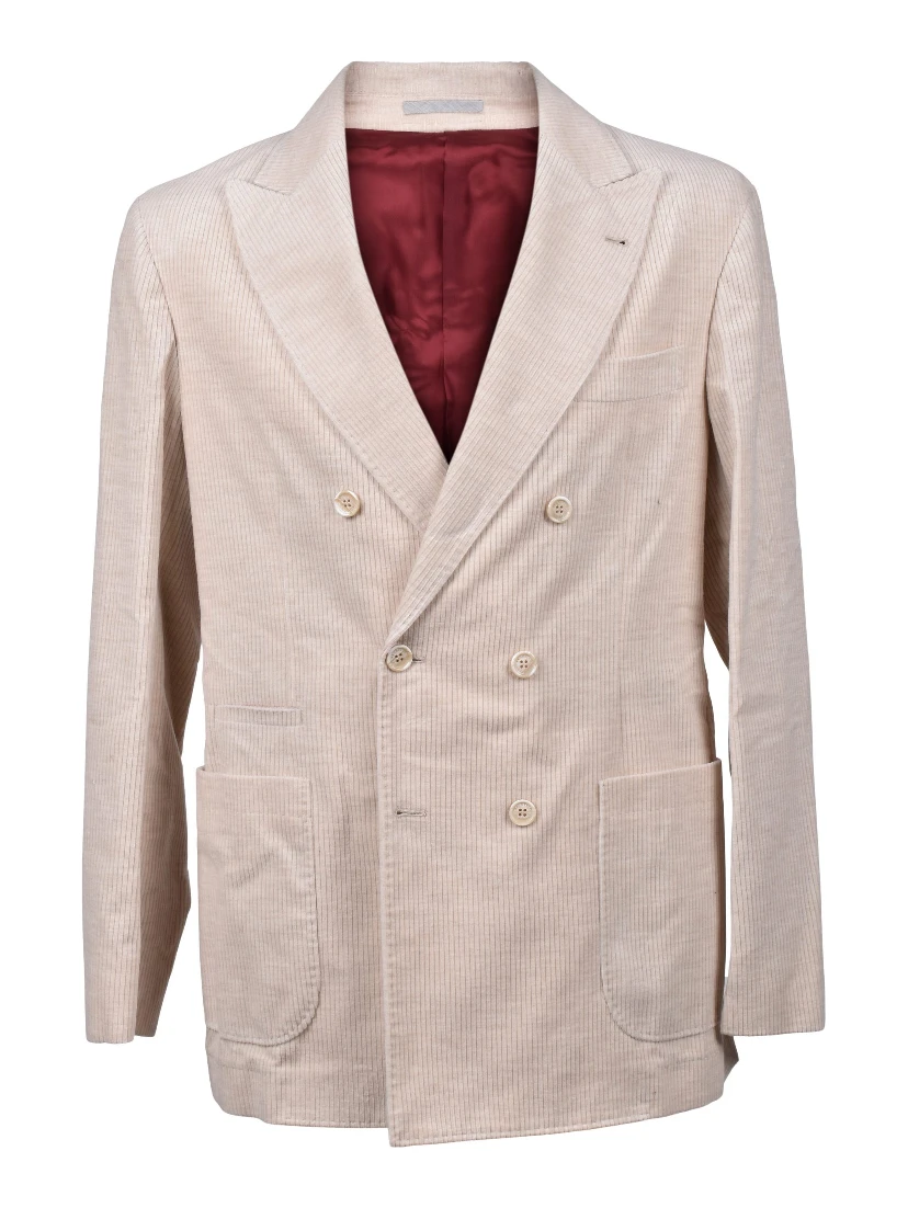 Beige Cotton Blazer
