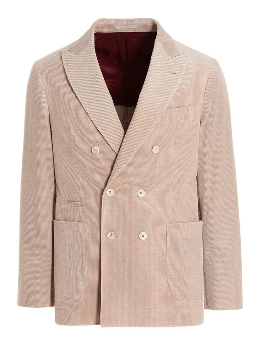 Beige Cotton Blazer