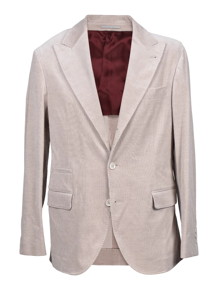 Beige Cotton Blazer