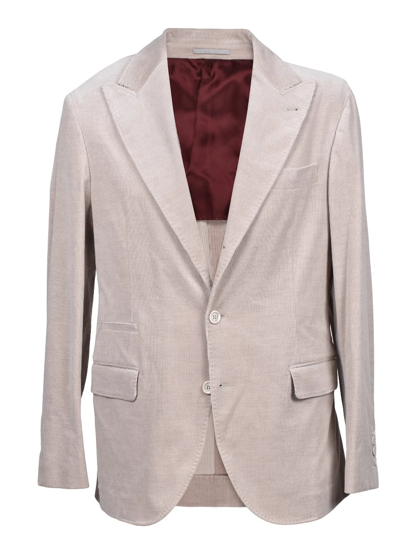 Beige Cotton Blazer
