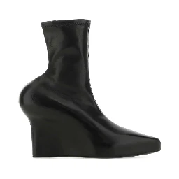 Black Fibres Ankle Boots
