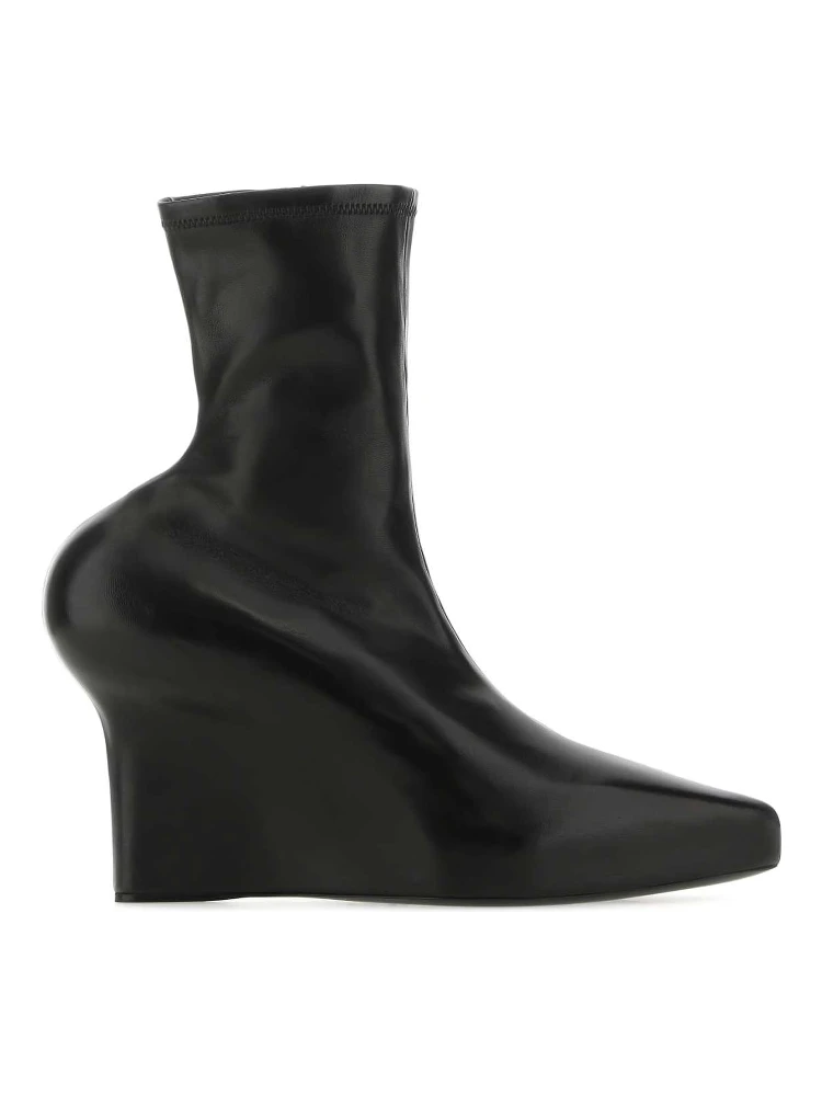Black Fibres Ankle Boots