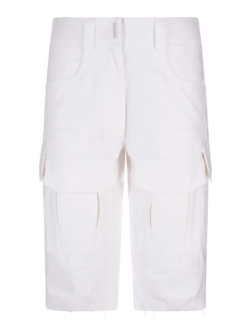White Fibres Cargo Shorts
