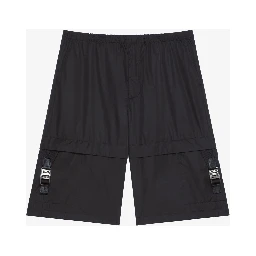 Black Fibres Cargo Shorts