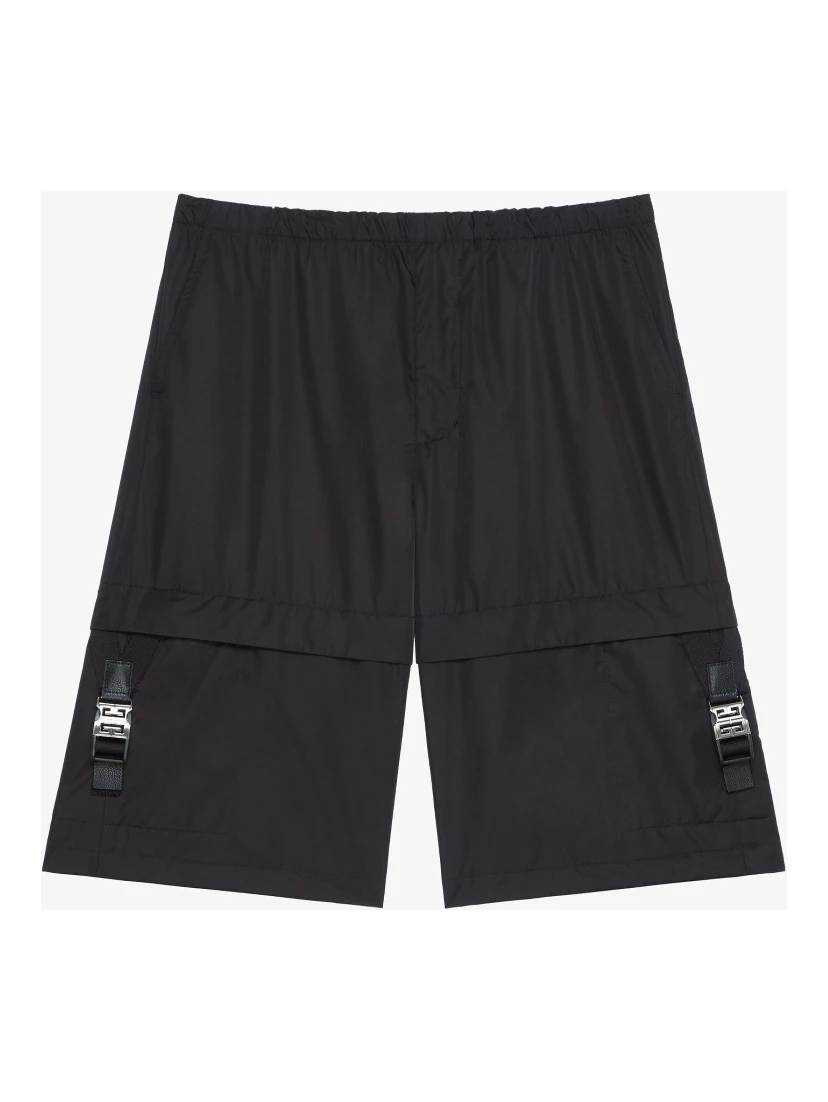 Black Fibres Cargo Shorts