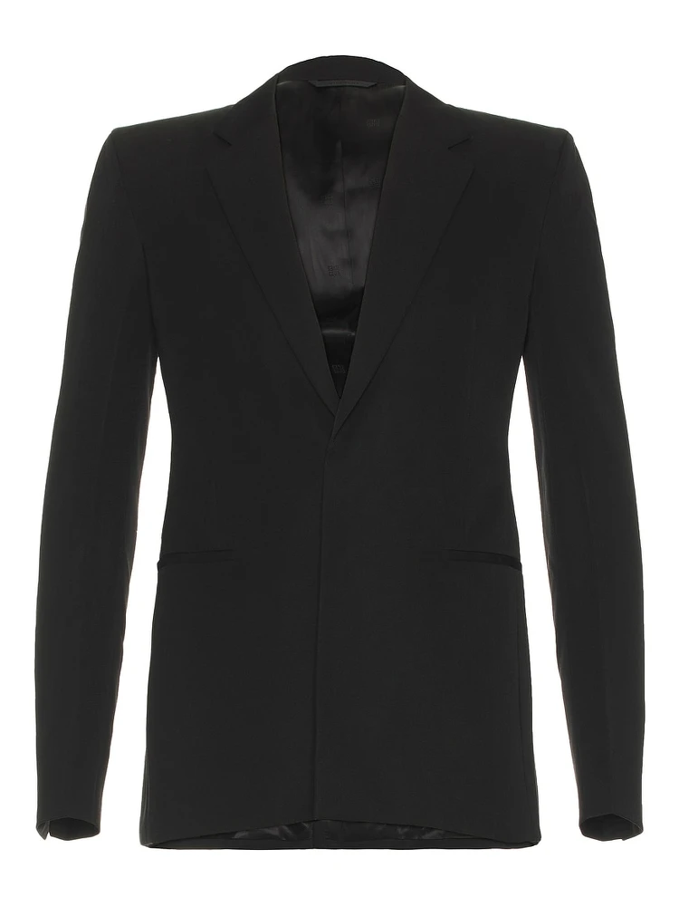 Black Fibres Jackets And Coat