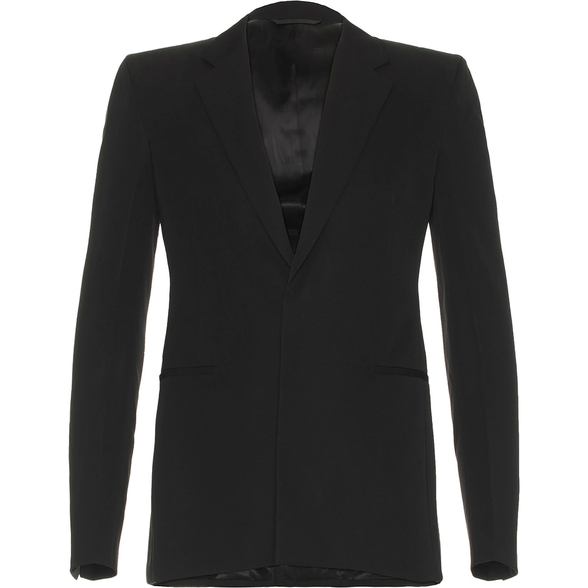 Black Fibres Jackets And Coat