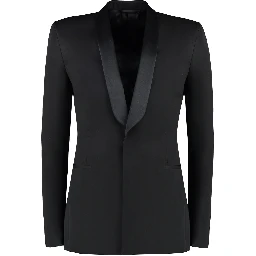 Black Fibres Jackets And Coat