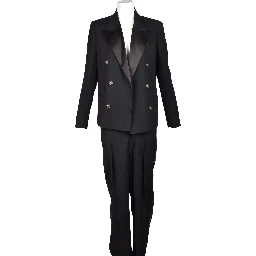 Black Viscose Two-Piece Suit