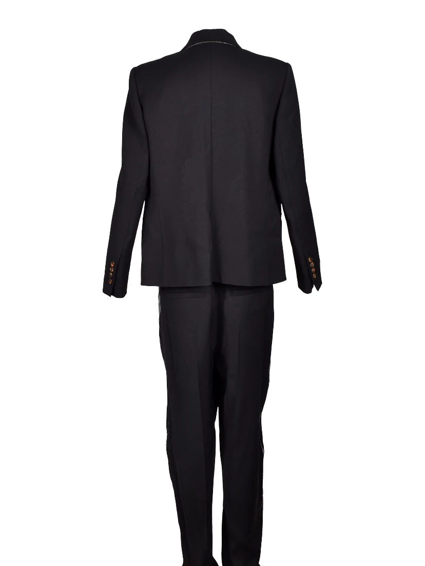 Black Viscose Two-Piece Suit