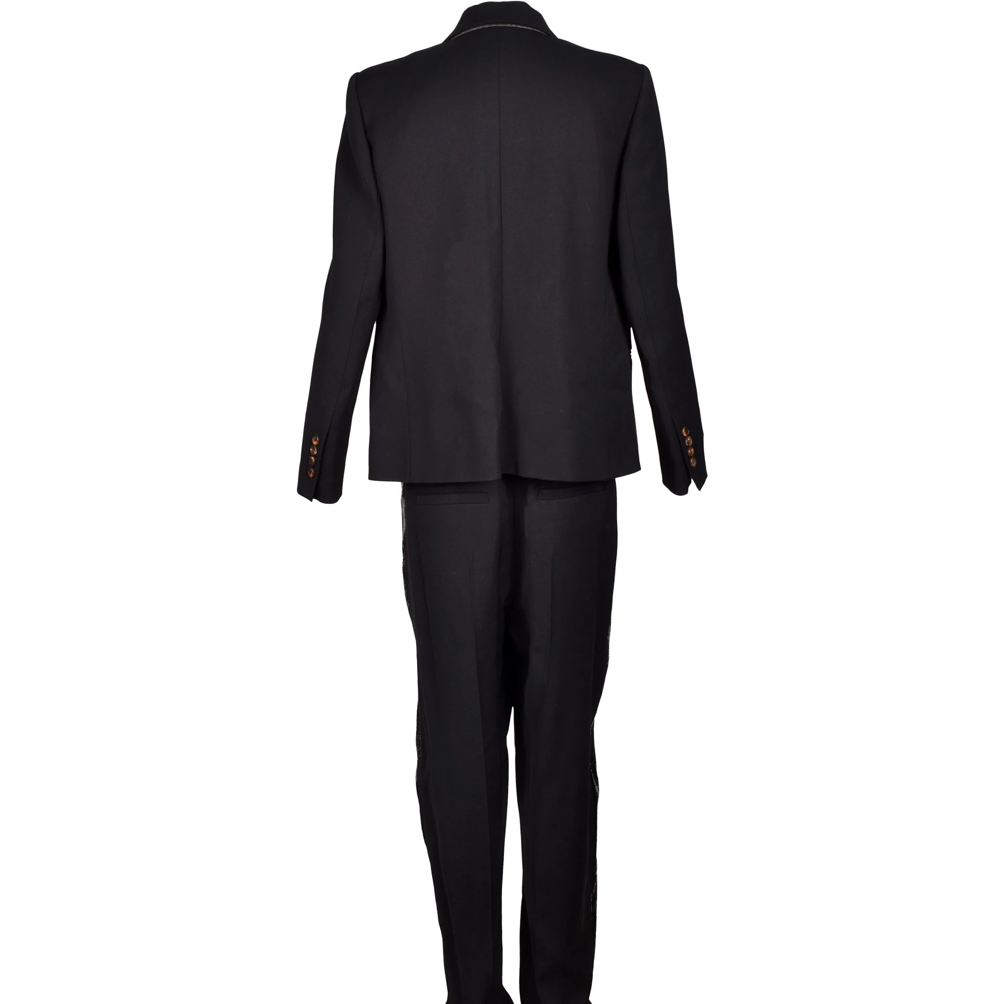 Black Viscose Two-Piece Suit
