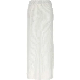 White Cotton Long Skirt