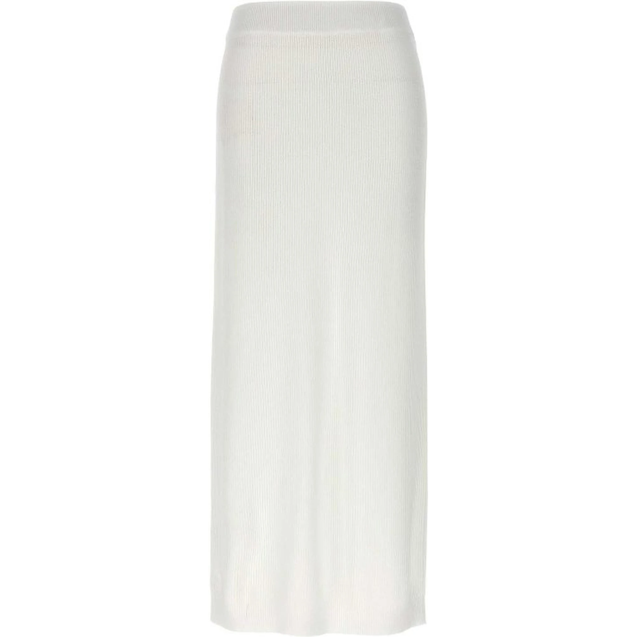 White Cotton Long Skirt
