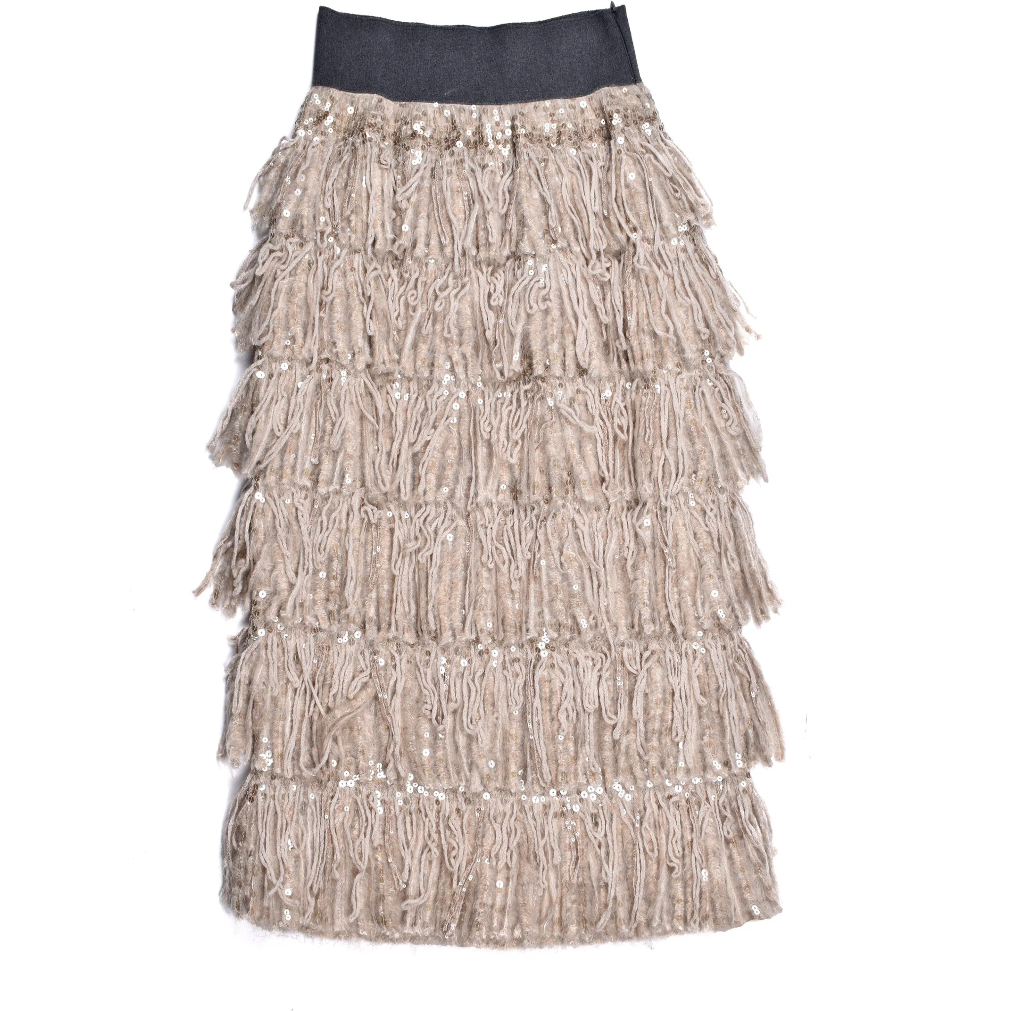 Beige Fabric Skirt