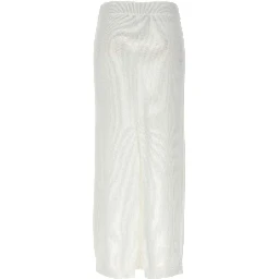 White Cotton Long Skirt