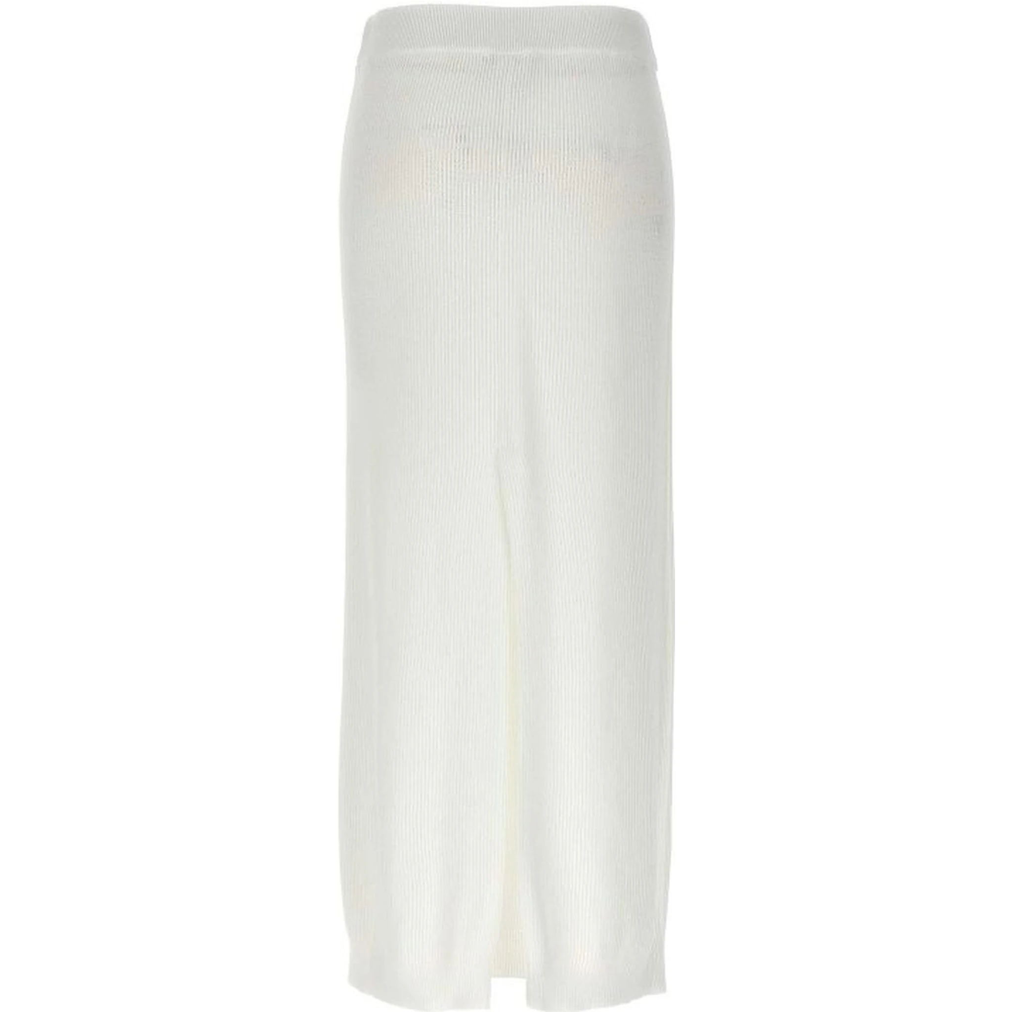 White Cotton Long Skirt